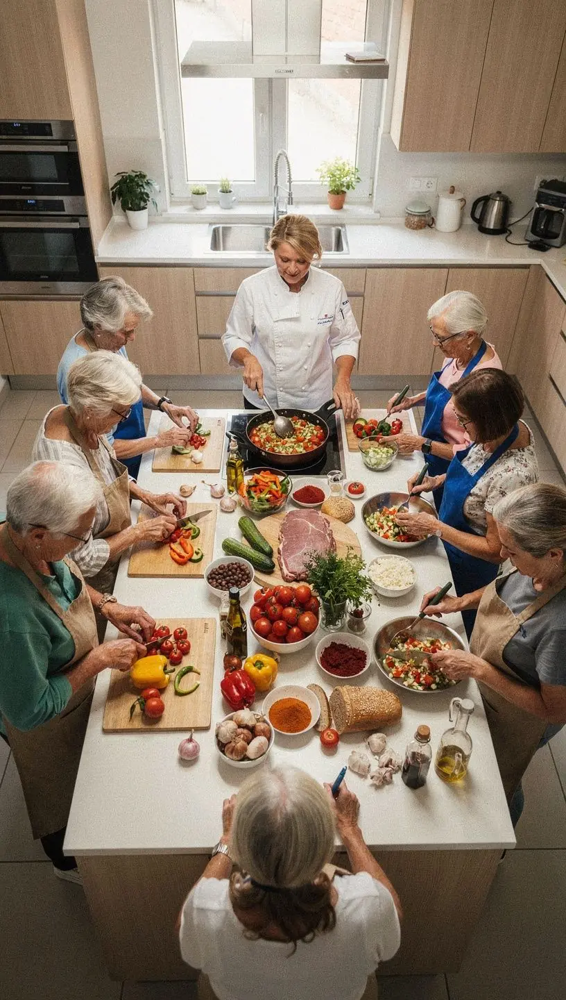 Erőnléti gyakorlatok bemutatása, amelyek segítik a vitalitás megőrzését időseknél.