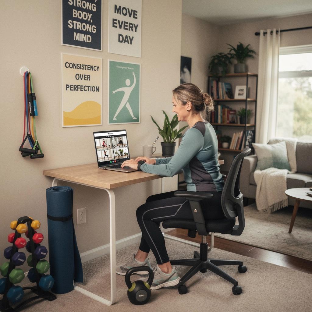 Csoportos edzés, ahol a résztvevők együtt végeznek energikus gyakorlatokat.